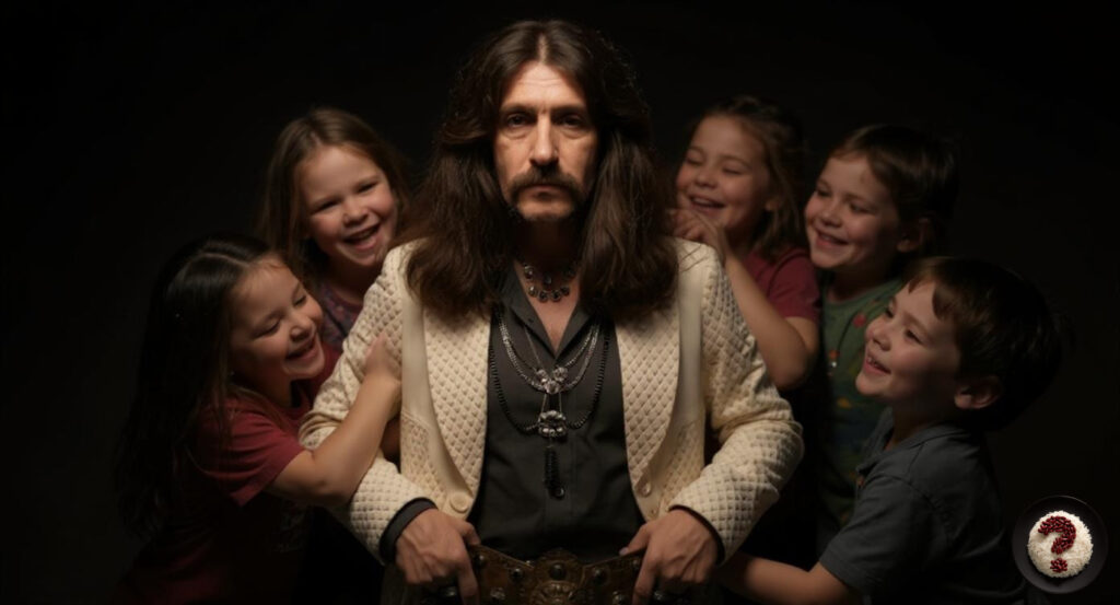 Barış Manço çocuklarla beraber