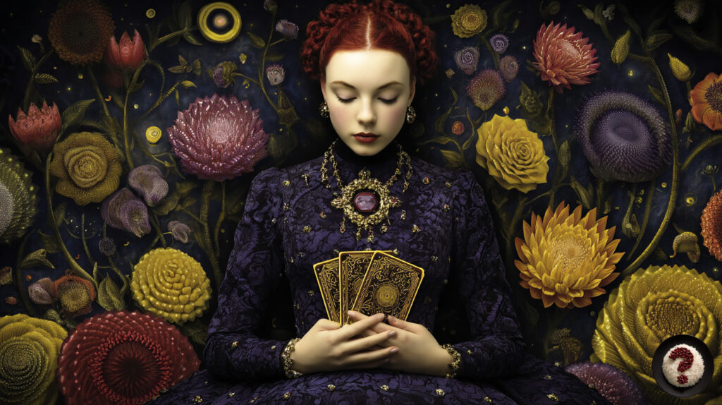 Woman Holding Tarot Cards