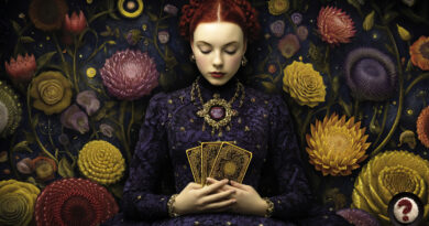 Woman Holding Tarot Cards