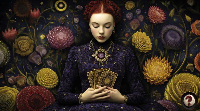 Woman Holding Tarot Cards